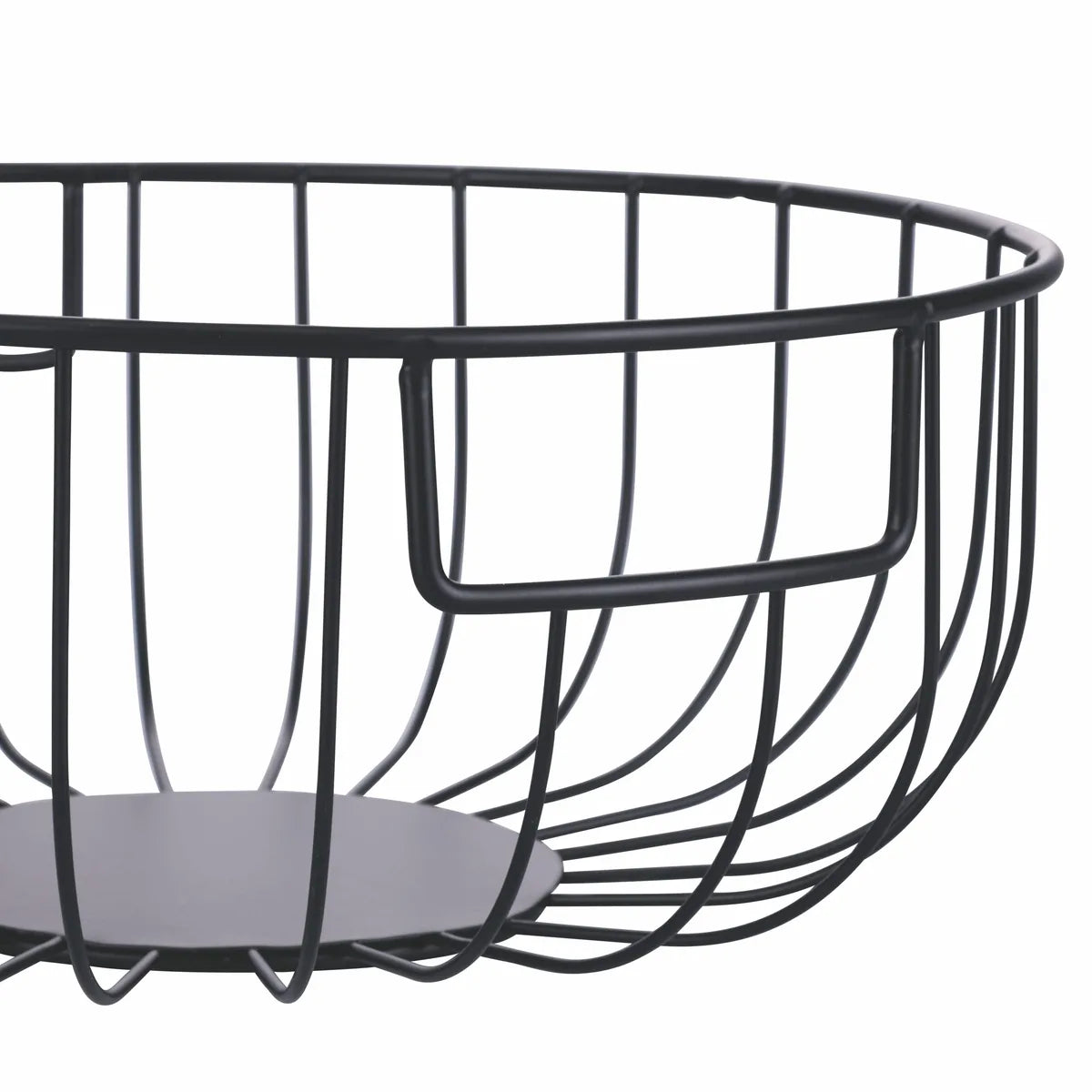 Villa d'Este Home Tivoli Portapiatti La Cucina metallo nero design geometrico Ø 25 cm