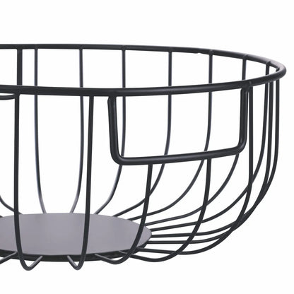 Villa d'Este Home Tivoli Portapiatti La Cucina metallo nero design geometrico Ø 25 cm