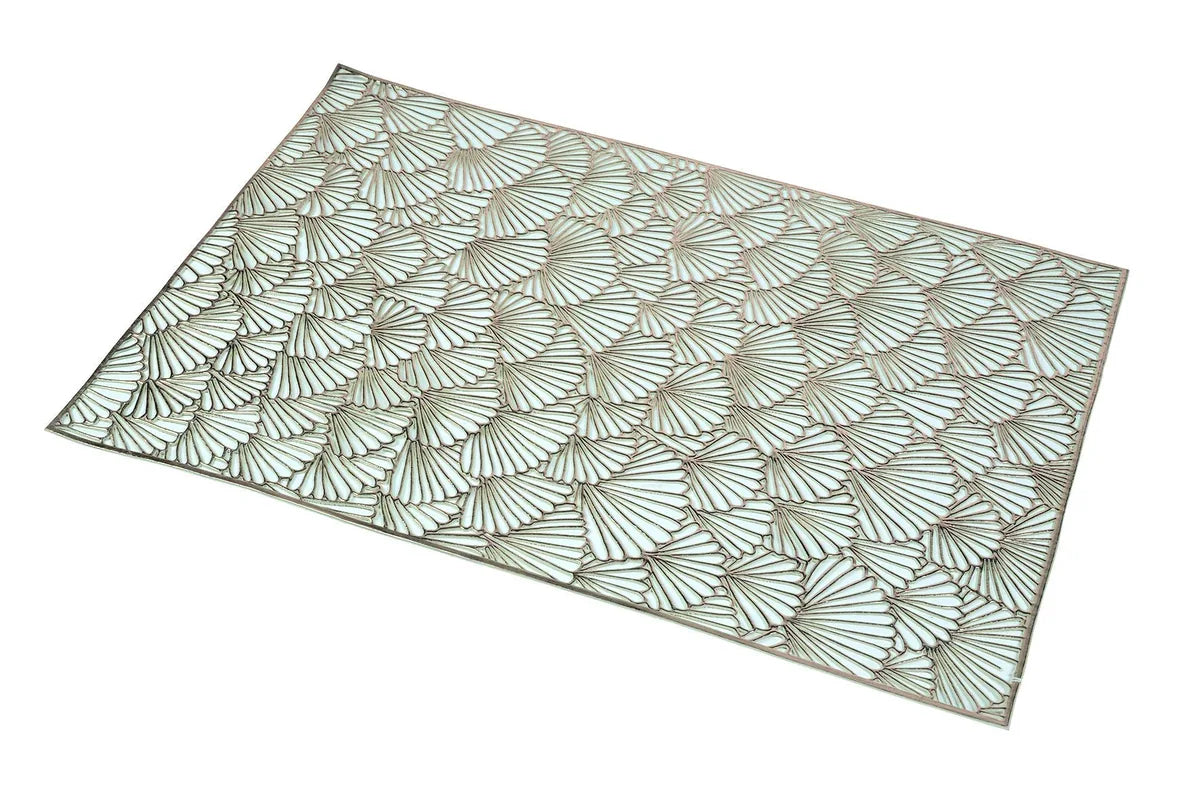 Villa d'Este Home Tivoli tovagliette PVC Foglia 45x30cm colore oro set 6 pezzi
