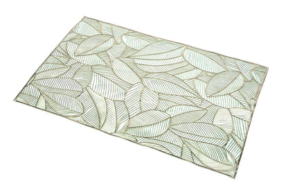 Villa d'Este Home Tivoli tovagliette PVC Foglia 45x30cm colore oro set 6 pezzi