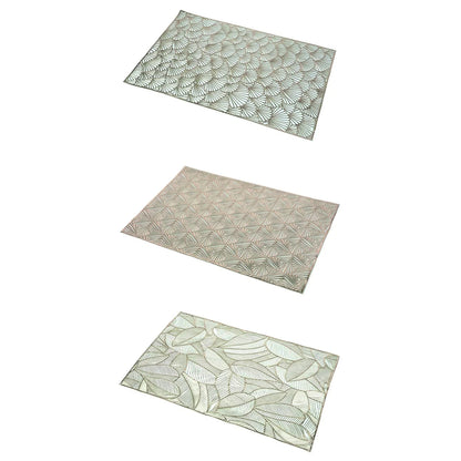 Villa d'Este Home Tivoli tovagliette PVC Foglia 45x30cm colore oro set 6 pezzi