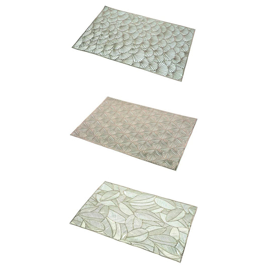 Villa d'Este Home Tivoli tovagliette PVC Foglia 45x30cm colore oro set 6 pezzi