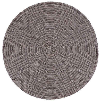 Villa d'Este Home Tivoli - Set 6 tovagliette tonde lino Shades of Chocolate marrone Ø 38cm