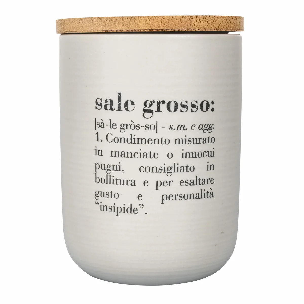 Villa d'Este Home Tivoli barattolo sale Victionary bone china bianco marrone tappo bamboo
