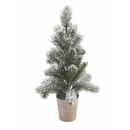 Villa d'Este Home Tivoli Alberello Innevato Xmas 38cm plastica verde e bianco con pigne