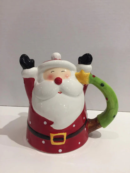 Villa d'Este Home Tivoli Tazza Babbo Natale in ceramica, decorazione natalizia