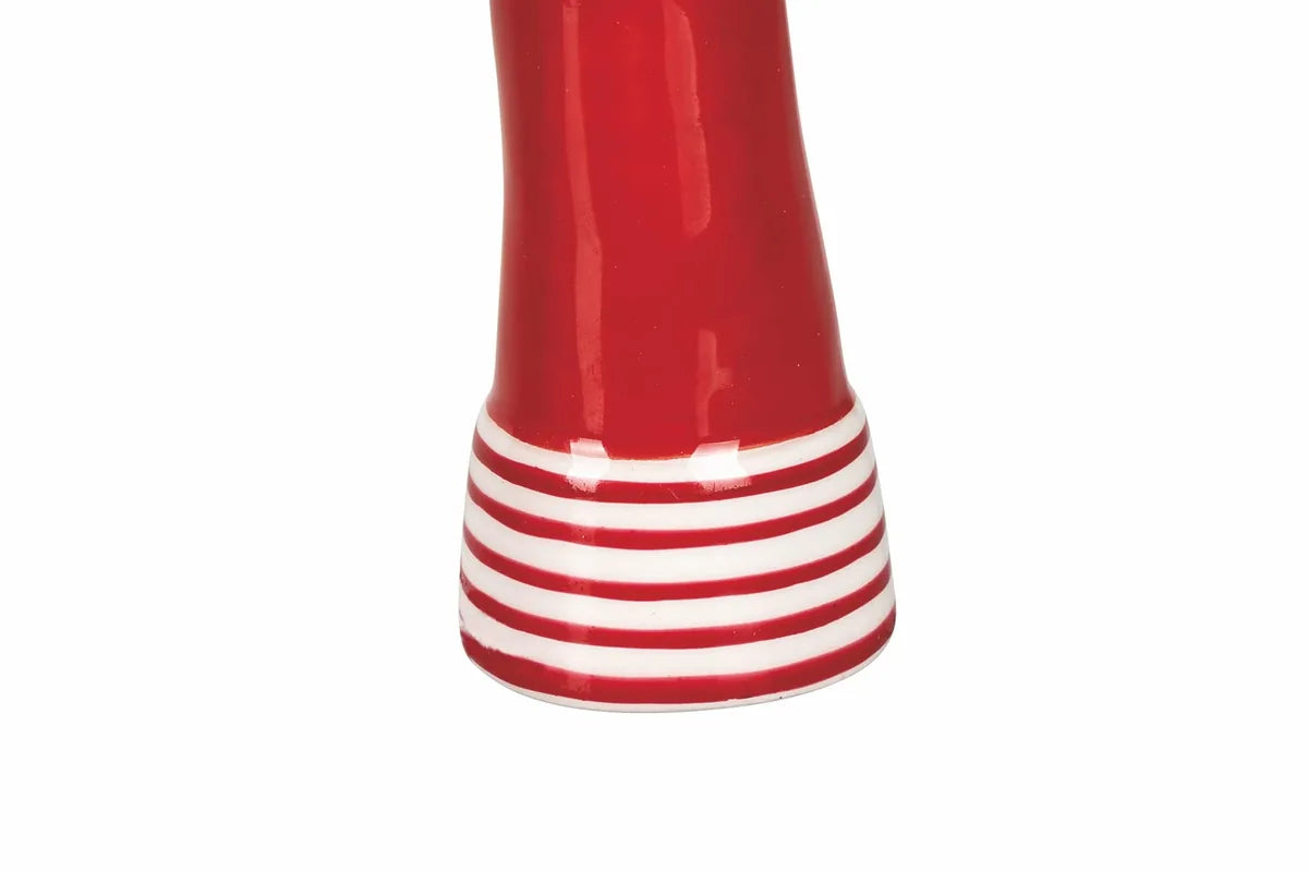 Villa d'Este Home Tivoli Set 3 Corni Portafortuna in ceramica assortiti con decori natalizi 14,5cm