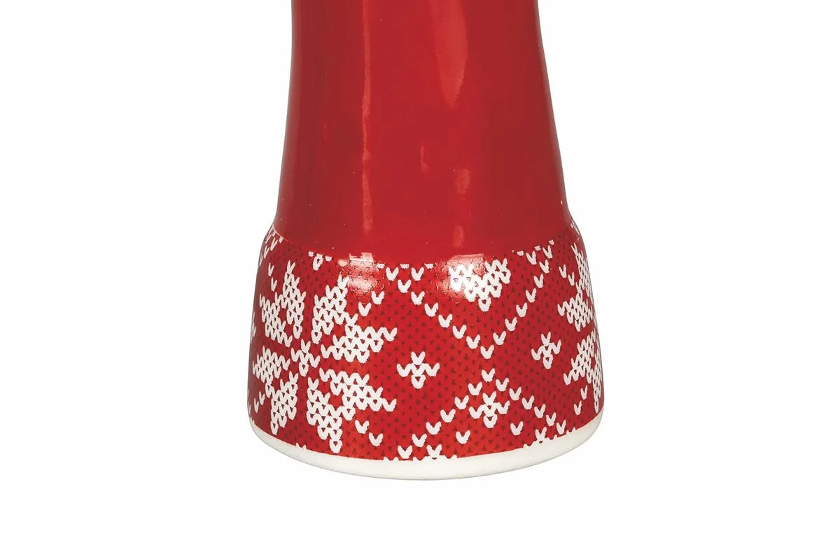 Villa d'Este Home Tivoli Set 3 Corni Portafortuna in ceramica assortiti con decori natalizi 14,5cm