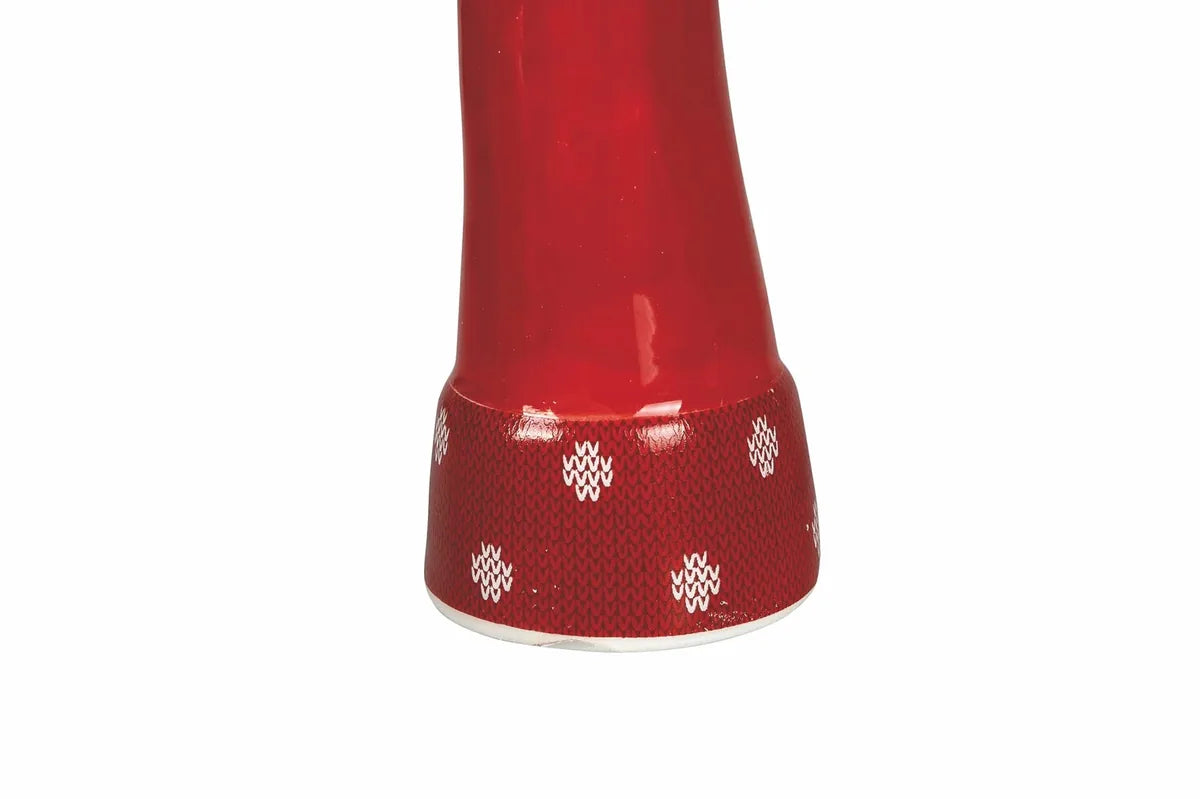 Villa d'Este Home Tivoli Set 3 Corni Portafortuna in ceramica assortiti con decori natalizi 14,5cm
