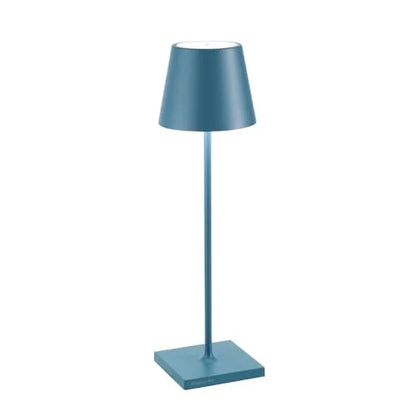 Zafferano Poldina lampada LED alluminio salvia con diffusore policarbonato e controllo touch
