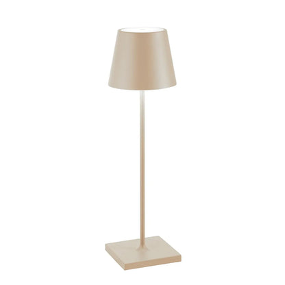 Zafferano Poldina lampada LED alluminio salvia con diffusore policarbonato e controllo touch